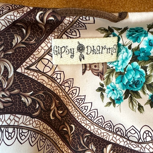 Two-Tone Brown Suede Western-Style Women's Leather Jacket - Picture 4 of 16